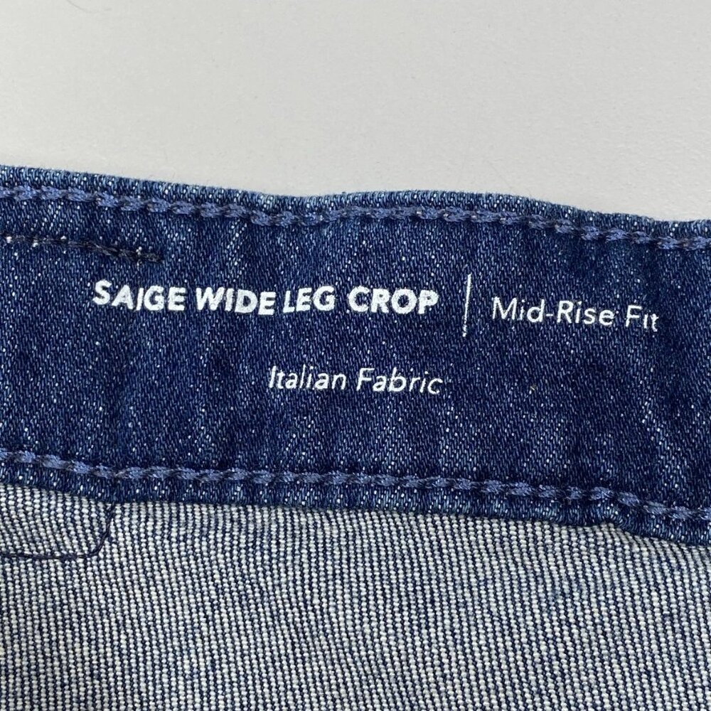 NEW AG Women’s Saige Wide Leg Cropped Jeans Dark Blue Size 27 - Picture 5 of 11
